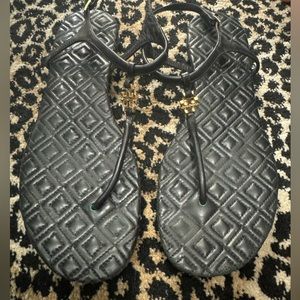 Used Tory Burch Black sandals size 8
